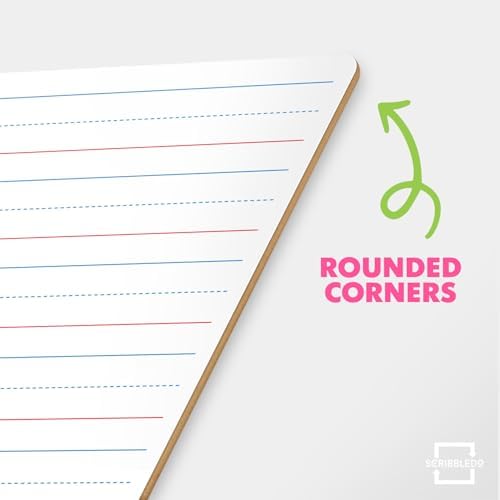 Double Sided Lined Dry Erase Boards 9x12 (10 Pack)