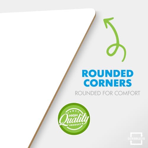 12 Pack 9x12 Inch Double Sided Mini Dry Erase Boards with Erasers