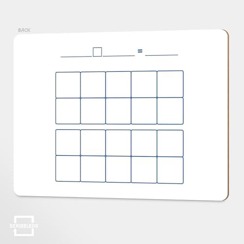 Dry Erase Ten Frame Area Model Board 9" x 12" Double Sided