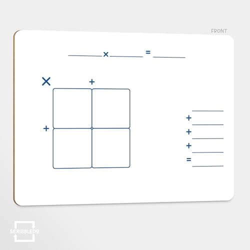 Dry Erase Ten Frame Area Model Board 9" x 12" Double Sided