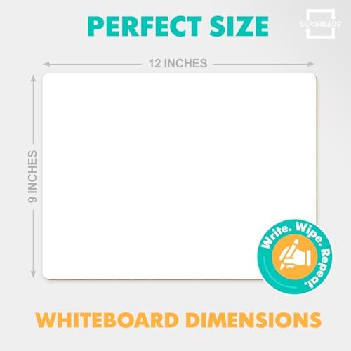 9x12 Inch Small Handheld Dry Erase Boards (2 Pack)