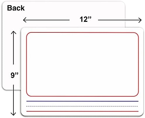 Double Sided Story Lined Dry Erase Whiteboard 9”x12”