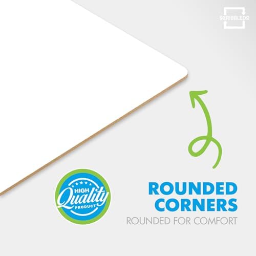 12 Pack 9x12 Inch Double Sided Mini Dry Erase Boards with Erasers