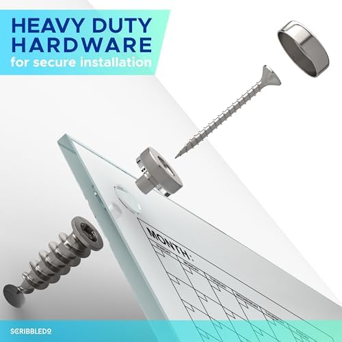 34"x46" 12 Month Dry Erase Glass Whiteboard Calendar