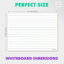 2 Pack Double Sided Lined Dry Erase Board 9x12