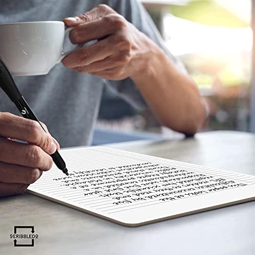 Dry Erase Notebook (2 Pack) 9"x12" Lined, Whiteboard Reverse