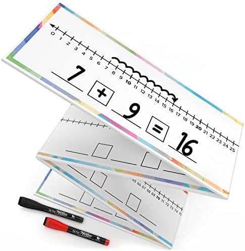 0-100 Dry Erase Number Line Board, Double Sided, 4 Feet, with Marker