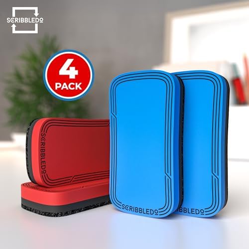 Magnetic Whiteboard Erasers (4 Pack)