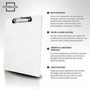 Double Sided Dry Erase Clipboards 9"x12" with 30 Erasers (30 Pack)