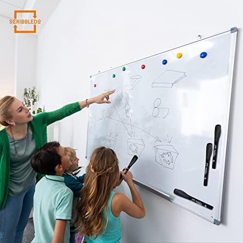 36 Pack Dry Erase Markers Black Fine Tip with Eraser Cap