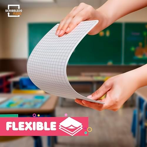 9”x12” Quad Graph Dry Erase Sheets (10 Pack)