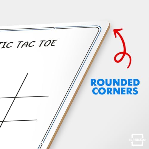 Tic Tac Toe Dry Erase Board 9x6 Inch Double-Sided Reusable