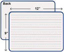 9x12" Double Sided Magnetic Whiteboard, Ruled & Blank, Blue Frame