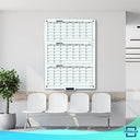 Glass Whiteboard Calendar 34x46 Quarterly Planner 3 Month & Marker Tray
