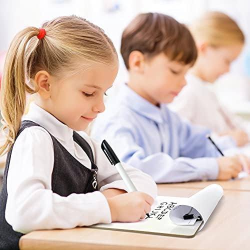 Dry Erase Clipboards Double-Sided 9"x12" White with Erasers (6 Pack)