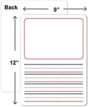 2 Pack Double Sided Lined Dry Erase Board 9x12