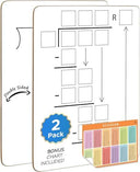Dry Erase Double Sided Division Chart Whiteboard 9x12Inch