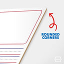 10 Pack Double Sided 9”x12” Story Lined Dry Erase Whiteboards + Erasers