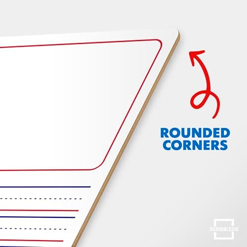 10 Pack Double Sided 9”x12” Story Lined Dry Erase Whiteboards + Erasers