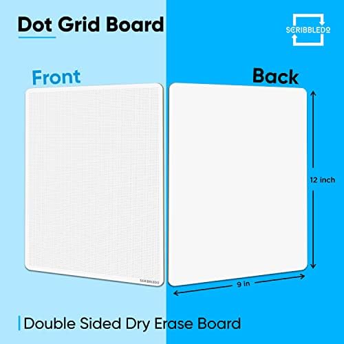 9" x 12" Bullet Dot Grid Dry Erase Board