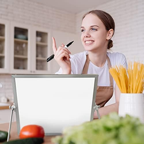 10x10 Inch Portable Double-Sided Magnetic Dry Erase Whiteboard with Stand