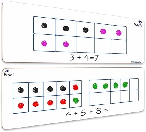 Double Sided 4" x 12" Dry Erase Ten Frame Board