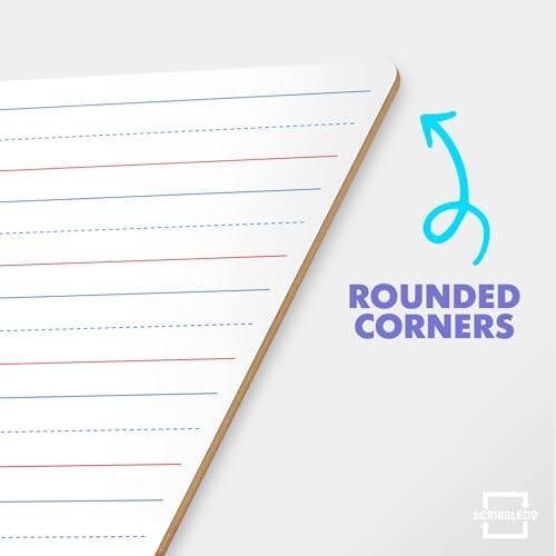 Double Sided Lined Dry Erase Whiteboards 9x12 (10 Pack)