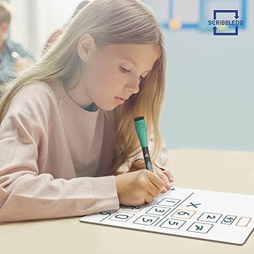 Dry Erase Multiplication Board, 2x1 & 2x2, Double Sided 9"x12" (2 Pack)