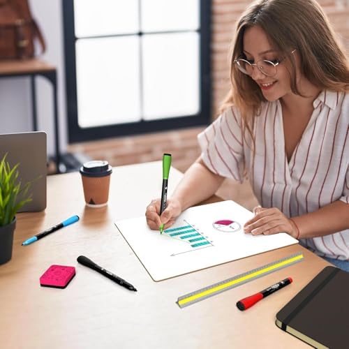 Mini Dry Erase Whiteboards 9"x12" Double Sided (24 Pack)