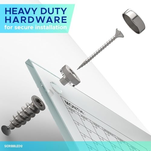 Magnetic 34”x46” Glass Whiteboard Yearly Dry Erase Calendar Planner