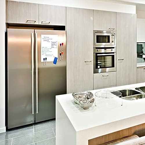 Magnetic Whiteboard for Fridge 8"x12" with 6 Dry Erase Markers