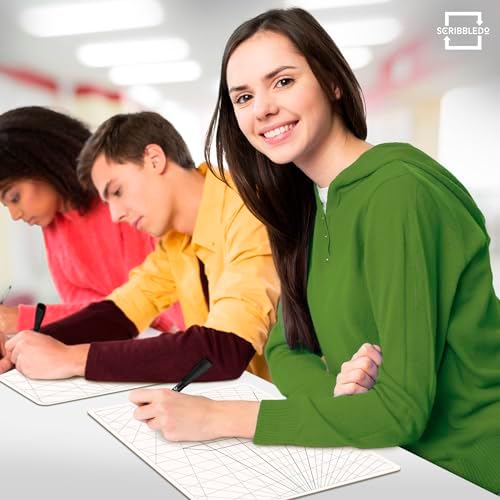 3 Point Perspective Grid 11”x14” Double-Sided Graph Dry Erase Board