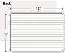 9" X 12" Double Sided Dry Erase Music Staff Whiteboard Lapboard