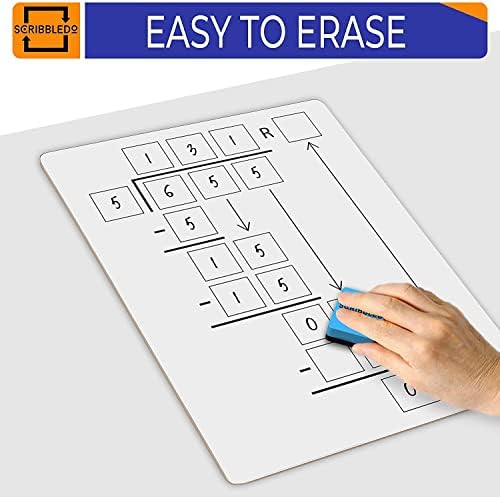 Dry Erase Double Sided Division Chart Whiteboard 9x12Inch