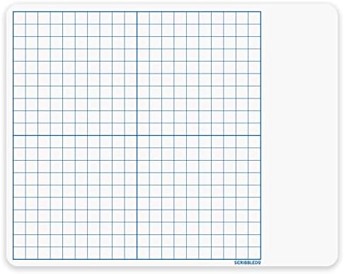 11"x14" Double Sided Dry Erase Graph Grid Whiteboard