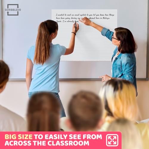 30”x24” Magnetic Dry Erase Lined Notebook Paper