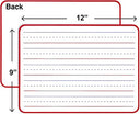 Magnetic Dry Erase Lapboard 9" x 12" Double Sided Ruled & Blank Red Framed