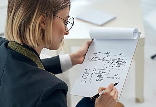 Dry Erase Clipboards Double-Sided 9"x12" White with Erasers (6 Pack)