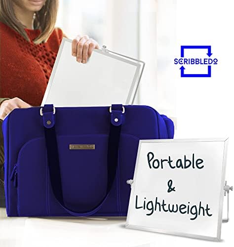 10x10 Inch Portable Double-Sided Magnetic Dry Erase Whiteboard with Stand