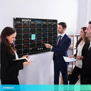 Black 24”x36” Magnetic Glass Whiteboard Undated Monthly Calendar Planner