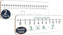 2 Pack Dry Erase Number Line Lapboard 4x12 Double Sided 0-10/0-20