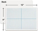 Dry Erase XY Axis Graph Lap Board 9" x 12" Double Sided