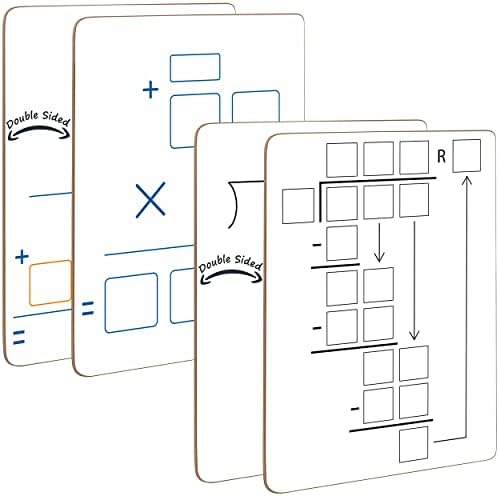 Dry Erase Double Sided Division Chart Whiteboard 9x12Inch