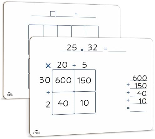 Dry Erase Ten Frame Area Model Board 9" x 12" Double Sided