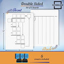 Dry Erase Division Lapboards 9x12 Inch Double Sided (5 Pack)