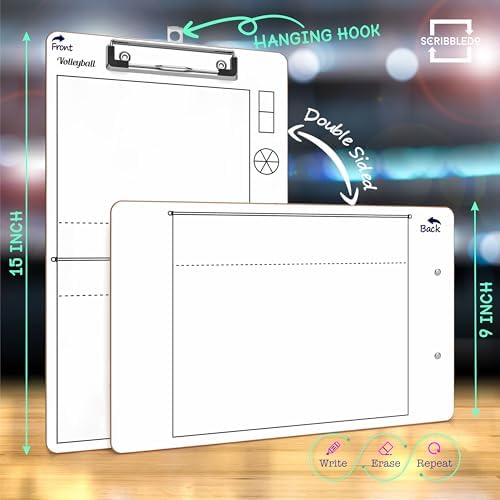 Volleyball Dry Erase Rotation Board 15x9 Inch