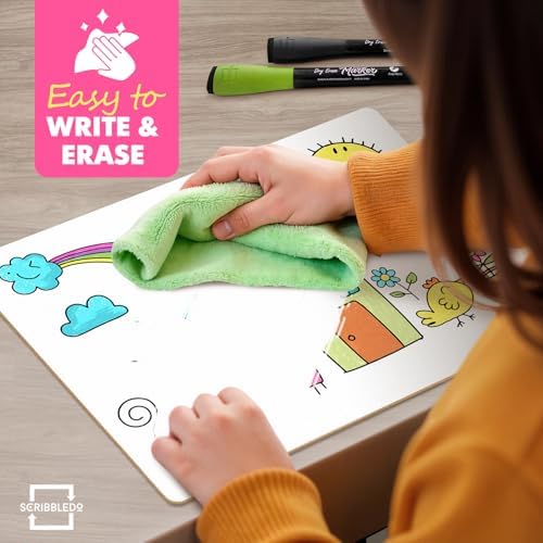 Double Sided Lined Dry Erase Boards 9x12 (10 Pack)