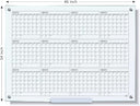 34"x46" 12 Month Dry Erase Glass Whiteboard Calendar