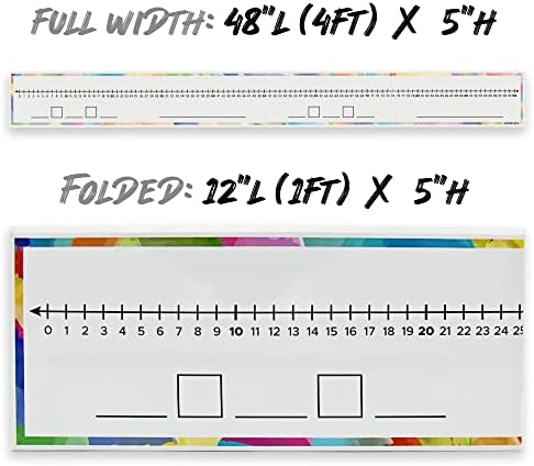 0-100 Dry Erase Number Line Board, Double Sided, 4 Feet, with Marker