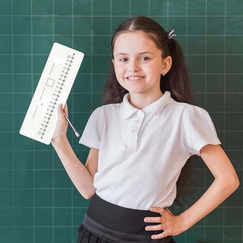 Number Line Lapboard 4”x12” Double Sided Dry Erase -10 to +10, 0-20